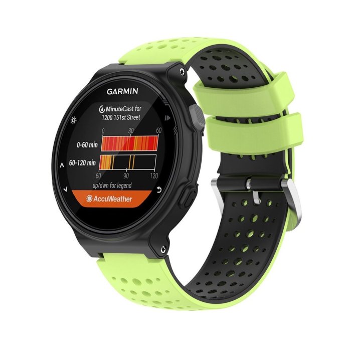 森尼3C-Garmin 220 230 235 620 矽膠錶帶Garmin 630 735雙色替換腕帶螺桿圓孔-品質保證