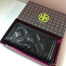 美國代購 TORY BURCH 經典羊皮菱格拉鍊長款皮夾*附購證*