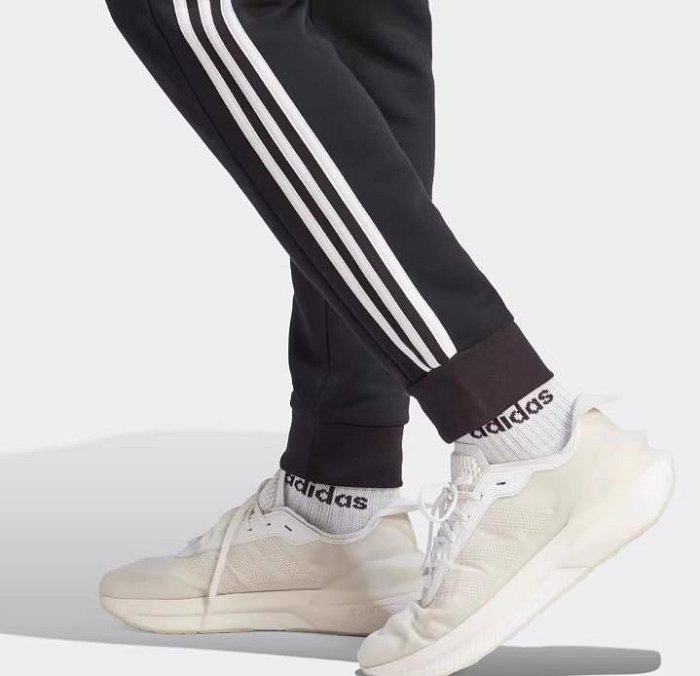 【Japan潮牌館】Adidas 愛迪達 新款男裝加絨運動休閒長褲 黑色