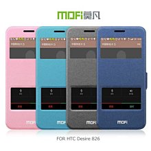 --庫米--MOFI 莫凡 HTC Desire 826 慧系列側翻皮套 雙開窗側翻皮套