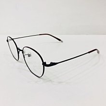 《名家眼鏡》PLUS M日本設計師品牌MA-JI文青款多角型酒紅面配黑色光學純鈦金屬框 PMJ-511 col.3