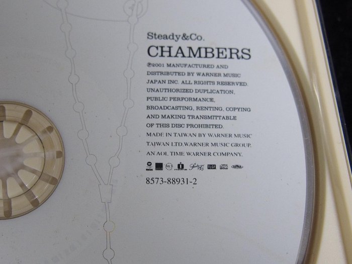 ◎MWM◎【二手CD】一元起標 Steady&Co.-Chambers 光碟台版 附英文及日文歌詞 光碟刮痕些許不影響播放