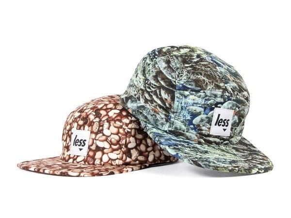 { POISON } LESS SQUARE LOGO CAMP CAP 咖啡豆溪石紋 Coffee Rock 五片帽