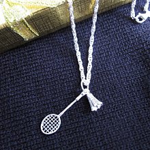 【海倫精坊】純銀飾品~羽球球銀飾男用項鍊(特價１０６０元)