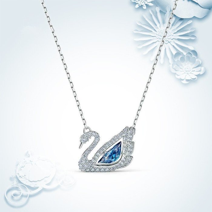 Swarovski 施華洛世奇 跳動的心 天鵝 項鍊 新品 浪漫天鵝 粉鑽項鏈 白鑽天鵝 鎖骨鏈 當季女生項鏈 手錬手鐲