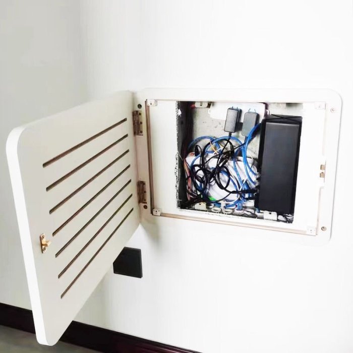 弱電箱遮擋網線盒電表盒多媒體配電箱簡約電閘箱木質電表箱裝飾畫-爆款