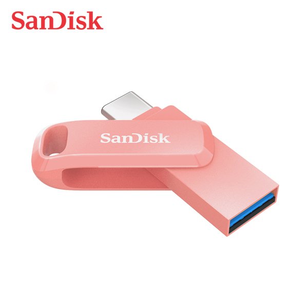 SanDisk Ultra GO 蜜桃橘 OTG 旋轉隨身碟 256G (SD-DDC3-PC-256G)