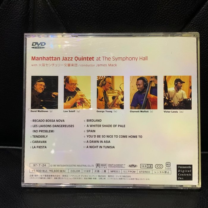 ♘➽Manhattan Jazz quintet at The Symphony Hall日本盤全區碼，高密度收音測試碟