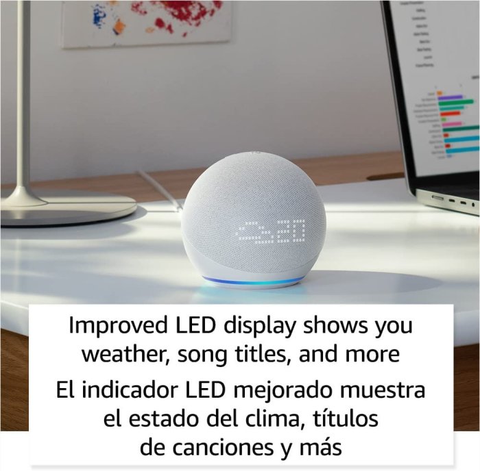 【竭力萊姆】全新 最新5代 美國 Amazon Echo Dot 5代 ( 5th Gen ) 時鐘版 智慧音箱