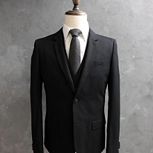 CA 香港品牌 AT TWENTY 深灰黑條紋 合身版 休閒西裝外套 48號 一元起標無底價Q403