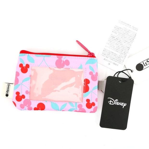 LeSportsac Disney 粉米奇櫻桃 2437  零錢包 收納包 鑰匙包 證件夾 工作證 降落傘防水 限量