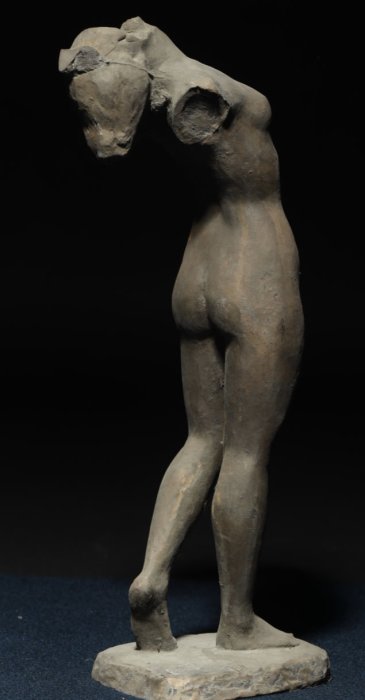 早期銅雕藝術品 裸女 唯美意象【侘寂文學館】 有落款 值得收藏之老件 A 270