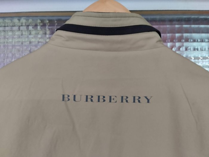 英國倫敦品牌 Burberry 咖啡色立領鋪棉風衣大衣外套-男（日本製）