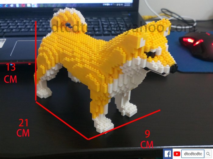 特價 小積木 DIY 柴犬 狗 犬 shiba-S 自己動手作  鑽石積木 微型積木