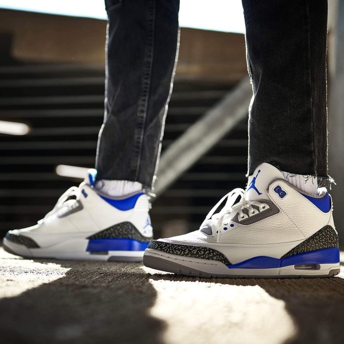 AIR JORDAN 3 RETRO RACER BLUE 賽車藍。US10。28 cm。保證正品全新 ...