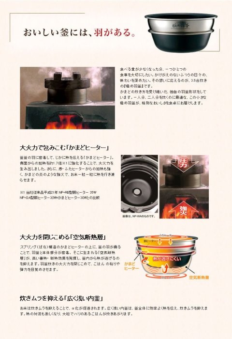 日本代購] ZOJIRUSHI 象印壓力IH電子鍋NP-QA06-WZ 容量3.5合4人份(NP