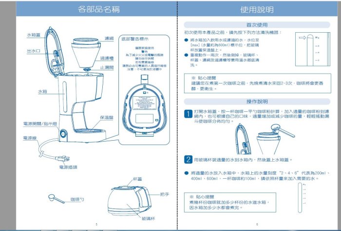 【大邁家電】聲寶 6人份美式咖啡機 HM-SC06A (下訂前請先詢問是否有貨)