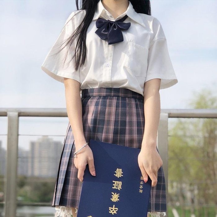 【熱賣精選】 jk制服日系學院風基礎款奶白短袖襯衣學生班服