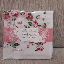 天使熊小鋪~日本帶回ETOILE浪漫粉玫瑰七層紗 純棉紗布 食器擦拭布  日本製 全新現貨