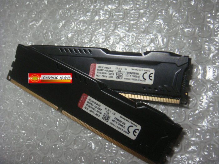 金士頓 HyperX FURY DDR3 1866 Kit 4GX2 8G HX318C10FBK2/8 單面超頻 終保 黑色