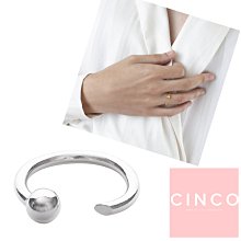 CINCO 葡萄牙精品 MARIA CLARA RING 925純銀戒指 圓球C型 可調式