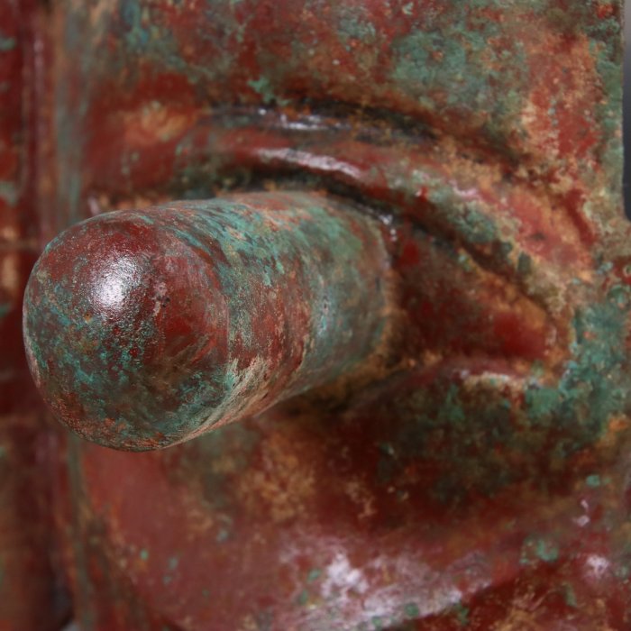 金小鋪 三星堆文化青銅器紅斑綠銹縱目面具舊藏老古玩老物件中古輕奢 GH