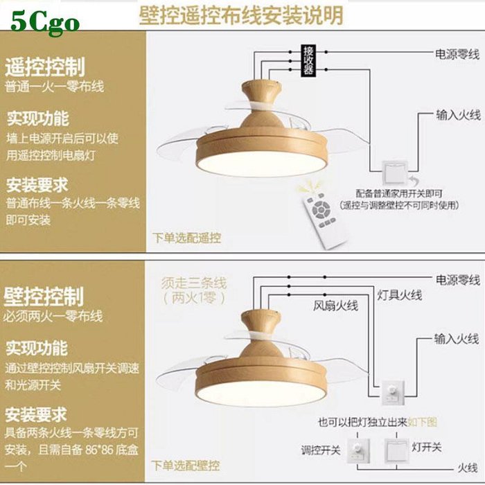 5Cgo.【宅神】新款工業吊扇大風力靜音商用無燈風扇110V餐廳客廳家用變頻吊頂電風扇t675362187673