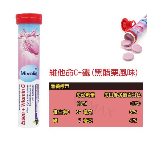 德國DM mivolis 發泡錠 鎂鐵鈣維生素 維他命C 德國原廠正品 發泡錠 氣泡錠 發泡飲品 發泡片【FOD4】