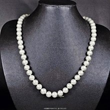 珍珠林~展示品三折特價出清商品~10MM高級琉璃珍珠項鏈.專業珠寶作工#692+8