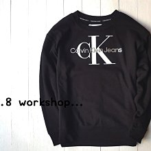 ☆【CK女生館】☆【Calvin Klein LOGO燙銀落肩長袖T恤/大學T】☆【CKG001H1】(XS-S)