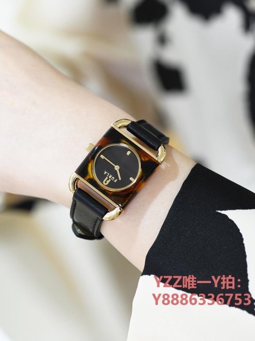 手錶FURLA芙拉歐美女表復古時尚方形ins風手表皮帶腕帶簡約輕奢石英表-雙喜生活館