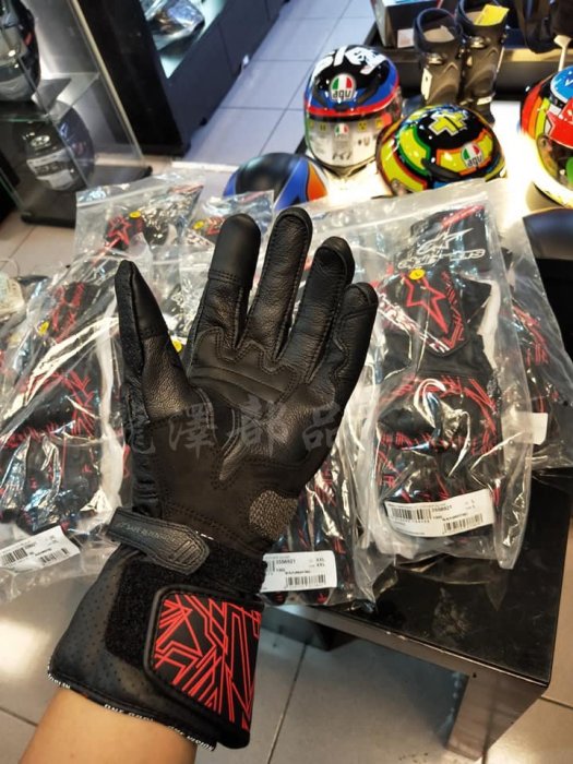 瀧澤部品 義大利 ALPINESTARS A星 MM93 聯名 TWIN RING V2 黑紅 防摔皮手套 可觸控 透氣