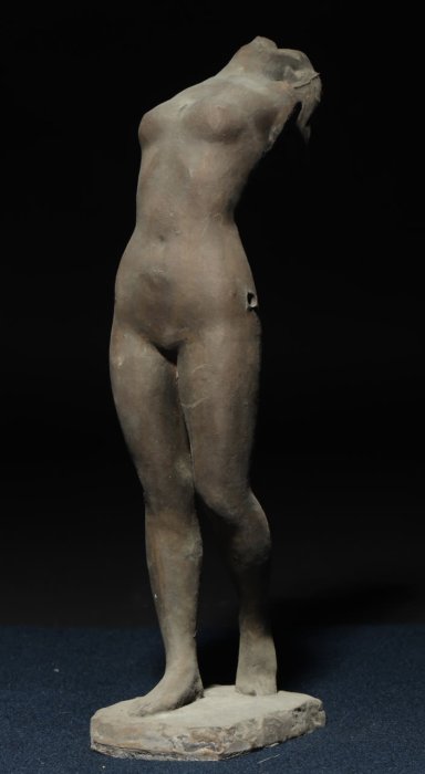 早期銅雕藝術品 裸女 唯美意象【侘寂文學館】 有落款 值得收藏之老件 A 270