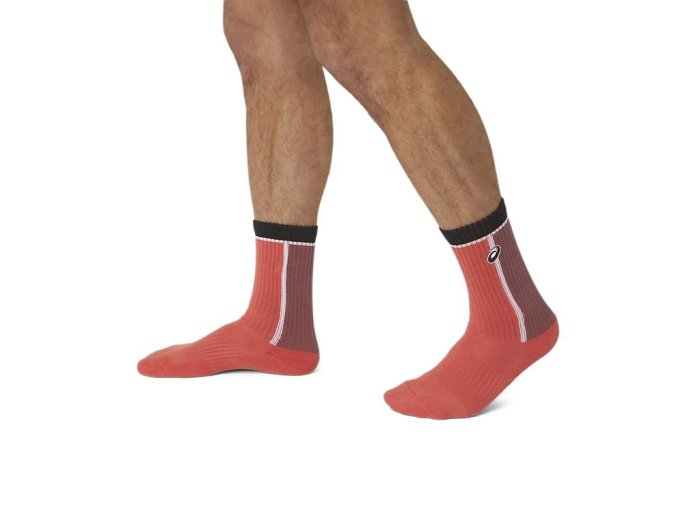 【曼森體育】ASICS 亞瑟士 網球 中筒襪 紅色款 男女中性款 網球 配件 網球襪
