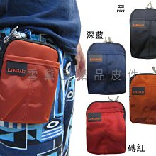 ~雪黛屋~KAWASAKI 腰包4.7吋手機超無敵耐用外掛腰包PDA袋台灣製造品質保證高單數防水尼龍布材質HKA155
