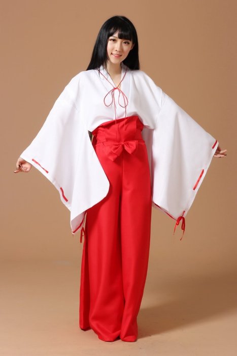 Eleeje InuYasha Cosplay Shrine Maiden Clothes Miko outfit