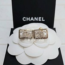 【巴黎王子1號店】《CHANEL》香奈兒 ABB535 金色 雙C Logo No.5 水鑽 耳環 耳釘~預購