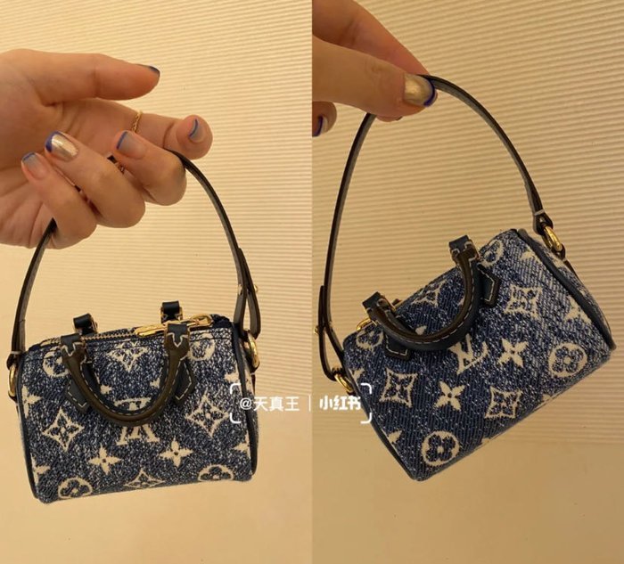 Micro Speedy Denim Bag Charm S00 - Accessories