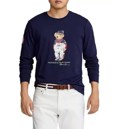 Polo Ralph Lauren polo bear 限量美國國旗奧運熊 長T 青年款 美國姐妹屋