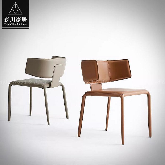 《森川家居》PRC-50RC21-現代設計ㄇ形造型椅 餐椅休閒椅單椅/餐廳客廳/民宿原木