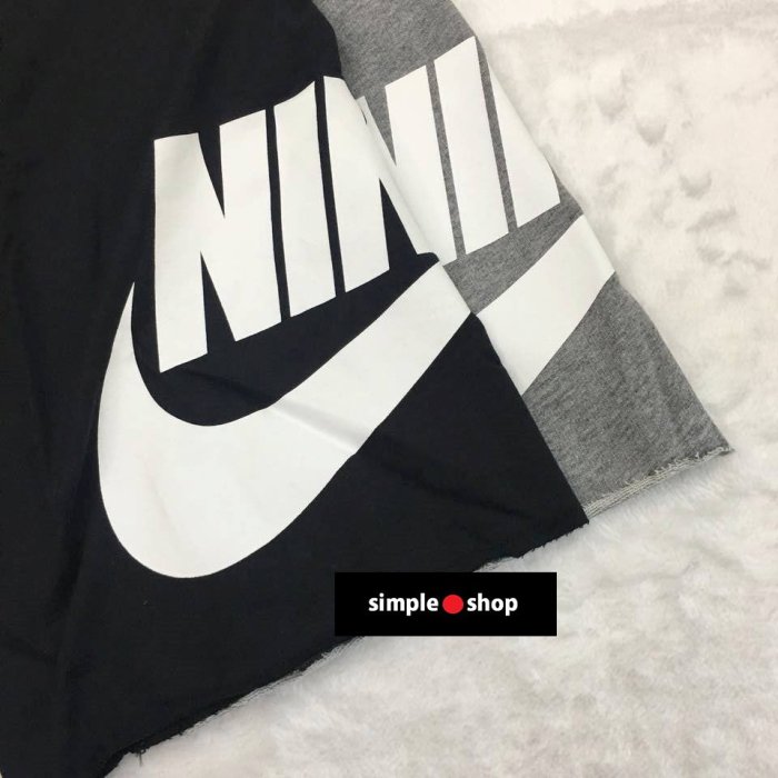 【Simple Shop】現貨 NIKE LOGO短棉褲 不修邊 棉褲 NIKE運動短褲 薄款 大童款 成人可穿