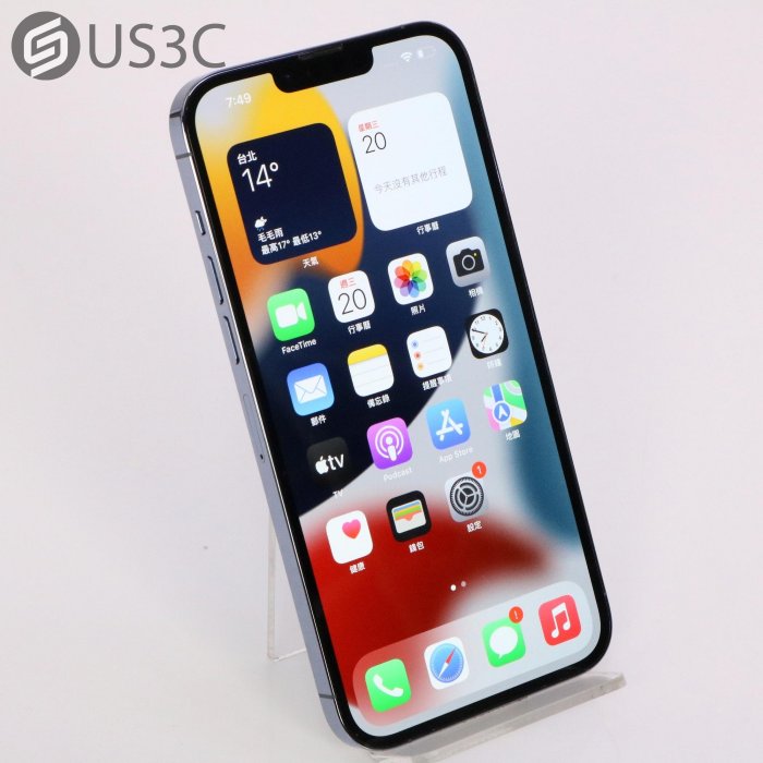 【US3C-高雄店】公司貨 Apple iPhone 13 Pro Max 128G 天峰藍 6.7吋 A15仿生晶片 臉部辨識 空機 UCare延長保固6個月