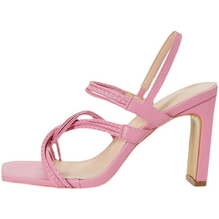 Fashion spring open-toed Roman thick heel sandals for women