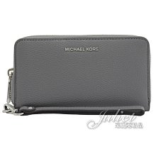 【茱麗葉精品】全新精品 MICHAEL KORS 專櫃商品 JET SET 荔枝紋皮革手提式中夾.鐵灰 現貨