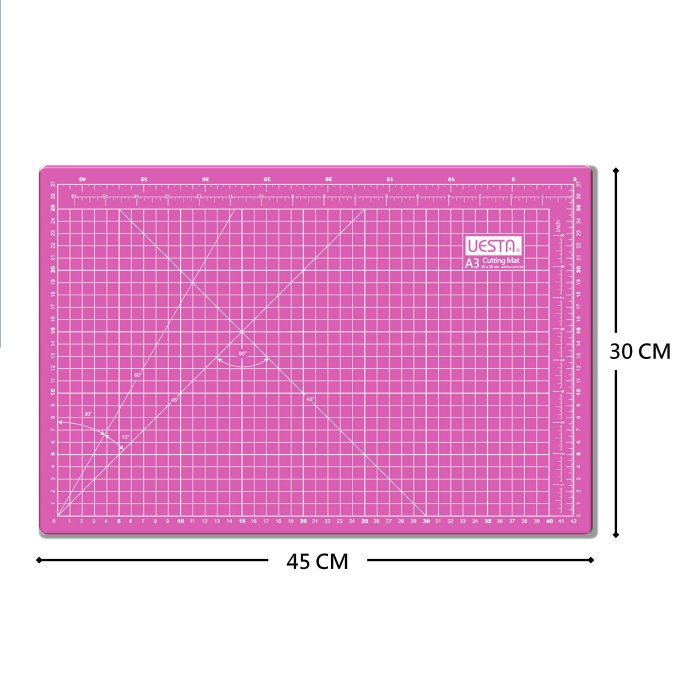 台灣製彩色文具墊板A3標準切割墊學校學生桌墊 (粉紅)