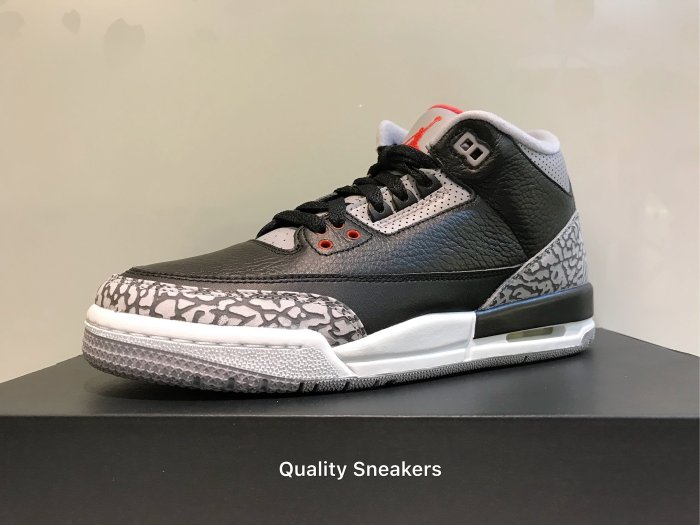 現貨 - Jordan 3 Retro OG 黑水泥 爆裂紋 GS 女段 854261-001