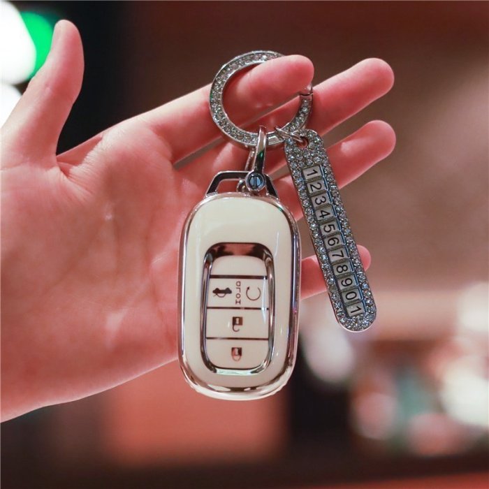 現貨熱銷-用於2022年本田思域 車鑰匙套Civic CRV Fit HRV Pilot Freed Odyssey 鑰