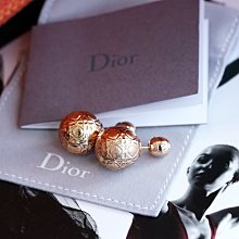 Dior Tribal Earrings 大小珠 菱格紋 耳環 金