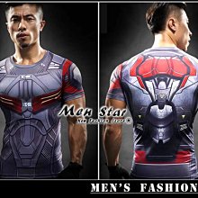 【Men Star】免運費 復仇者聯盟3 獵鷹 超彈力運動衣 衣服 avengers3 短袖T桖 媲美 kappa qu