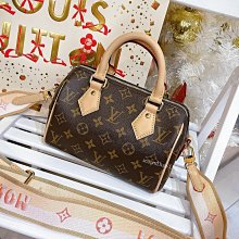 二手旗艦 LOUIS VUITTON LV 字紋 SPEEDY 20公分 波士頓 蜜桃粉色背帶 斜背包 兩用包(中友店)